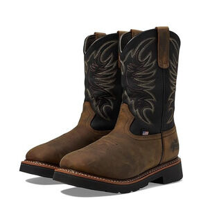 Thorogood Mens American Heritage Wellington Boot 15 Wide Brown Leather WP GUC